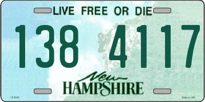 NH license plate 1384117