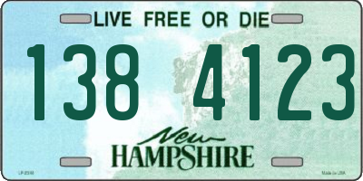 NH license plate 1384123