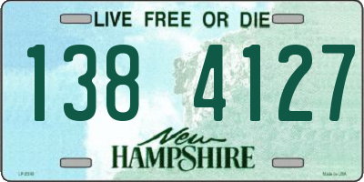 NH license plate 1384127