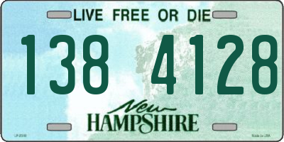 NH license plate 1384128
