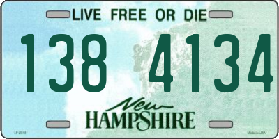NH license plate 1384134