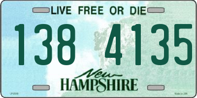 NH license plate 1384135