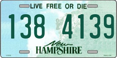 NH license plate 1384139