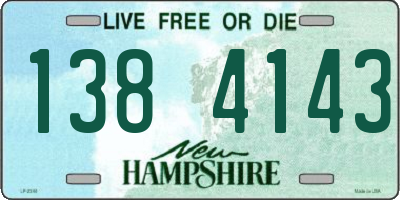 NH license plate 1384143