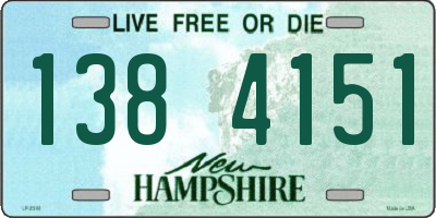 NH license plate 1384151