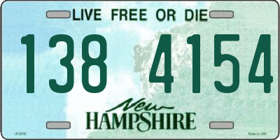 NH license plate 1384154