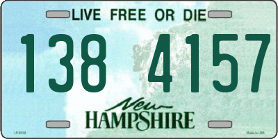 NH license plate 1384157