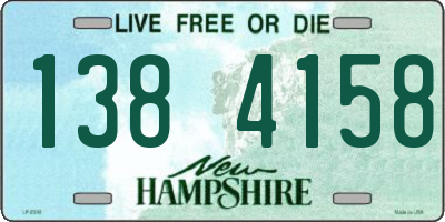 NH license plate 1384158