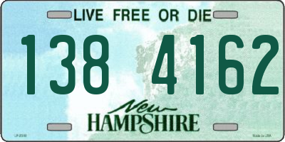 NH license plate 1384162