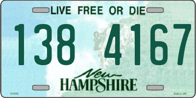 NH license plate 1384167
