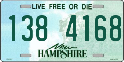 NH license plate 1384168