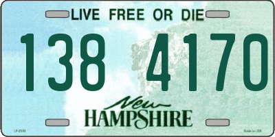 NH license plate 1384170