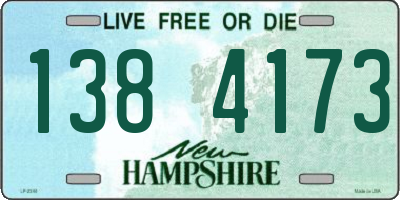 NH license plate 1384173