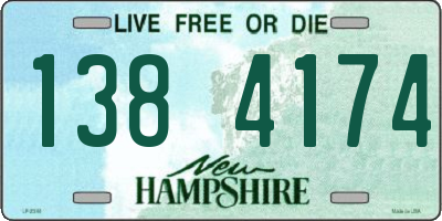 NH license plate 1384174