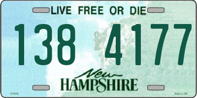 NH license plate 1384177