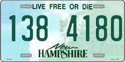 NH license plate 1384180