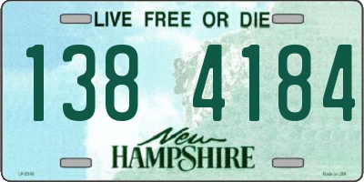 NH license plate 1384184