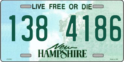 NH license plate 1384186