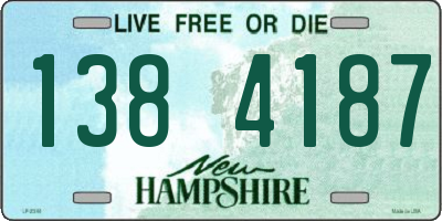 NH license plate 1384187