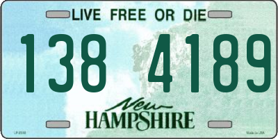 NH license plate 1384189