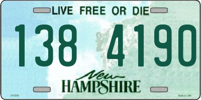 NH license plate 1384190
