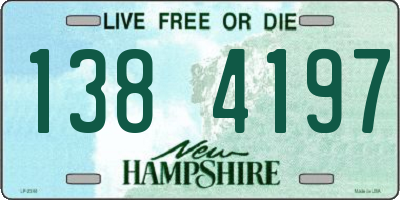 NH license plate 1384197