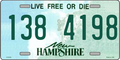 NH license plate 1384198