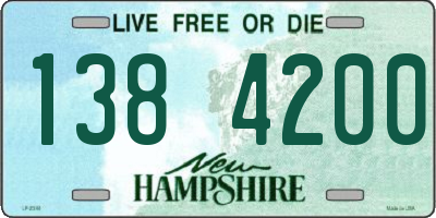 NH license plate 1384200