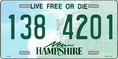 NH license plate 1384201