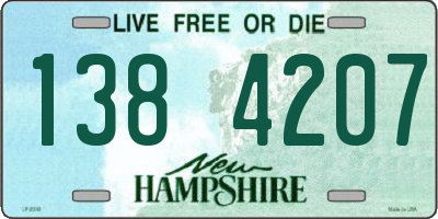 NH license plate 1384207