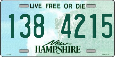 NH license plate 1384215