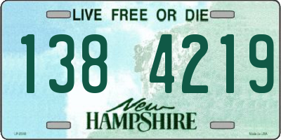 NH license plate 1384219