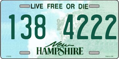 NH license plate 1384222