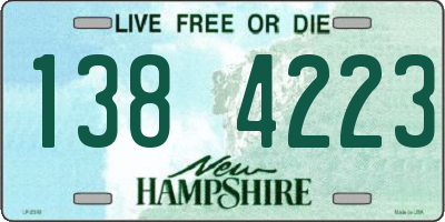 NH license plate 1384223