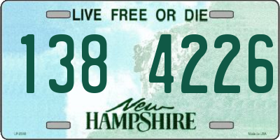 NH license plate 1384226