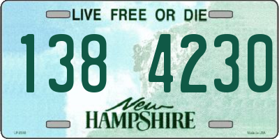 NH license plate 1384230