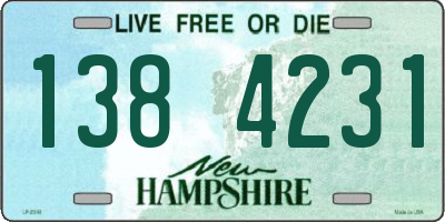 NH license plate 1384231