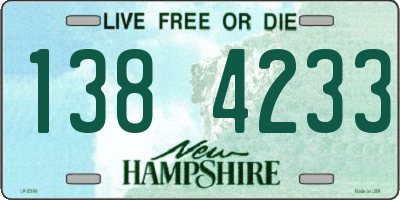 NH license plate 1384233