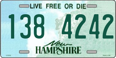 NH license plate 1384242