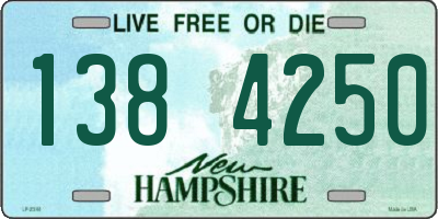 NH license plate 1384250