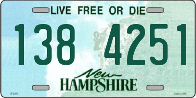 NH license plate 1384251