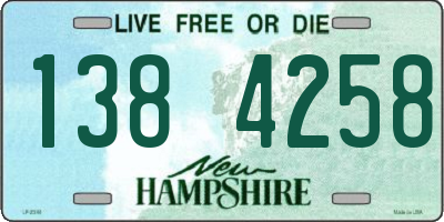 NH license plate 1384258