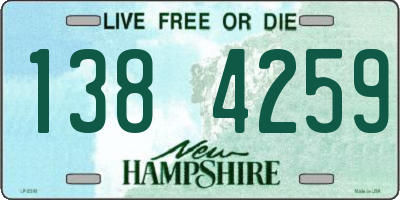 NH license plate 1384259