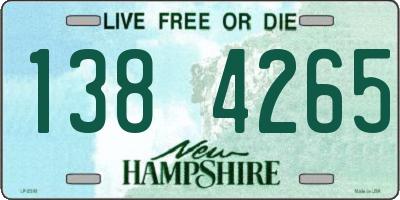 NH license plate 1384265