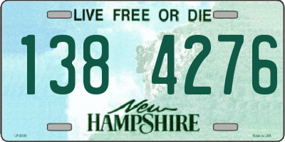 NH license plate 1384276