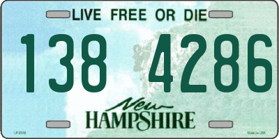NH license plate 1384286