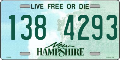 NH license plate 1384293