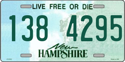 NH license plate 1384295