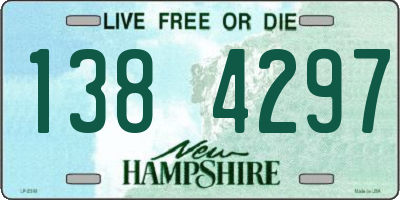 NH license plate 1384297