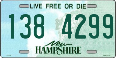 NH license plate 1384299